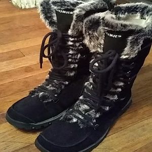 Sketchers Grand Jams Unlimited Black Suede Boots